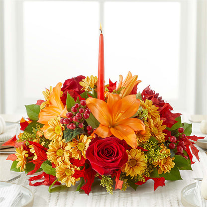 Autumn's Embrace Centerpiece –  Guilles Flowers Santa Clara, San Jose CA