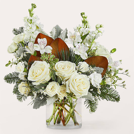 Fresh Snowfall Bouquet –  Guilles Flowers Santa Clara, San Jose CA