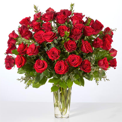 Forever Yours Fifty Stem Red Rose Bouquet –  Guilles Flowers Santa Clara, San Jose CA