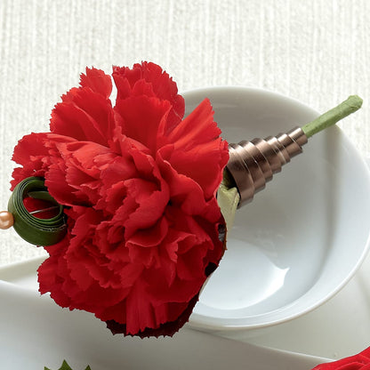 Red Carnation Boutonniere –  Guilles Flowers Santa Clara, San Jose CA