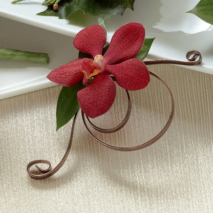 Red Mokara Boutonniere –  Guilles Flowers Santa Clara, San Jose CA